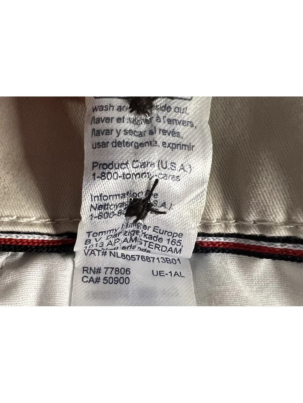 Tommy Hilfiger Men’s Chino Shorts Size 38 Ivory Flat Front NWT